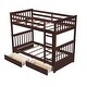 preview thumbnail 35 of 34, Twin-Over-Twin Bunk Bed with Storage Drawers, Headboard, Full-length Guardrail