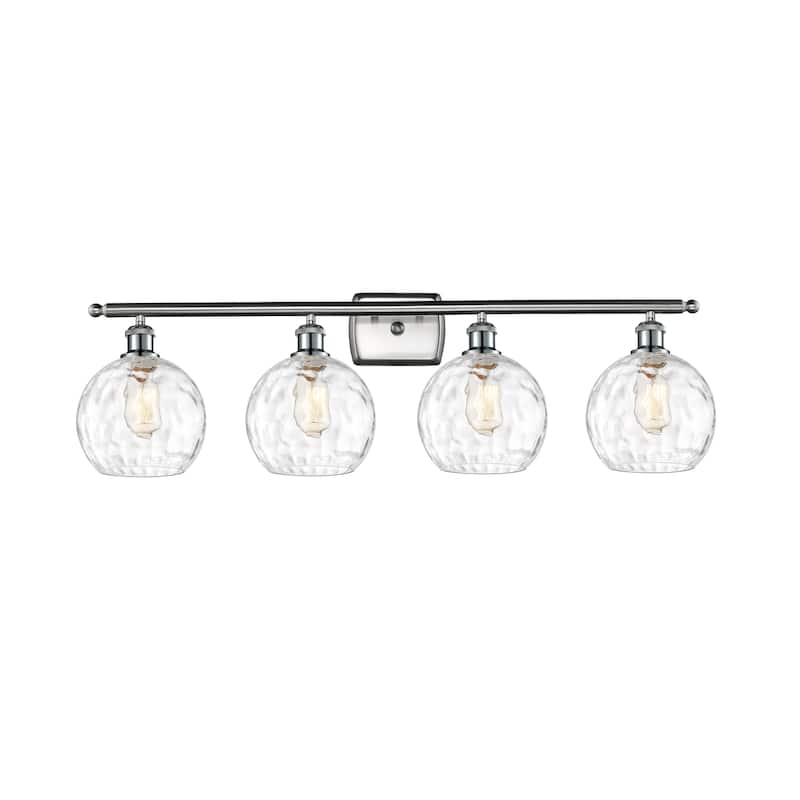 Innovations Lighting Athens Water Glass - 4 Light 36" Bath Vanity Light - 8"Shade
