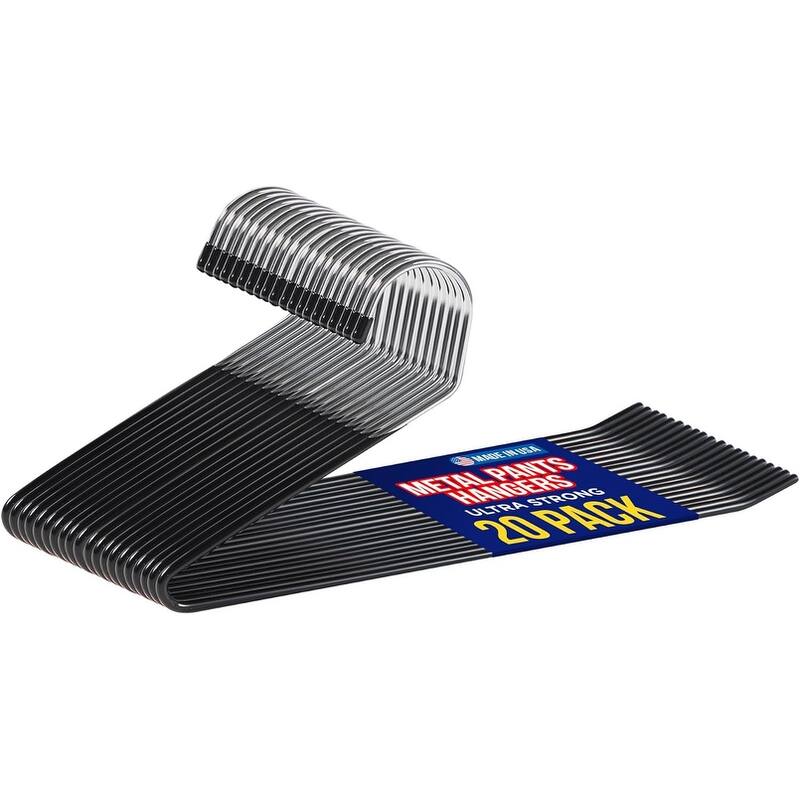 Prestige Steel Metal Non-Slip Pants Hangers with Rubber Coating