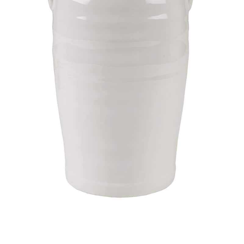 INK+IVY Everly White Ceramic Table Lamp with Handles