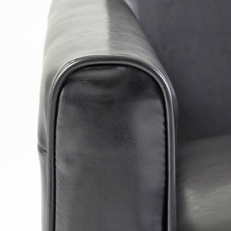 Pushback Recliner Chair, Fax Leather Armchair Push Back Accent Chair for Living Room, Home Theater Single Sofa Club Chair
