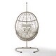 preview thumbnail 3 of 12, Crosley Cleo Outdoor/ Indoor Wicker Hanging Egg Chair - 42"W x 42"D x 81"H