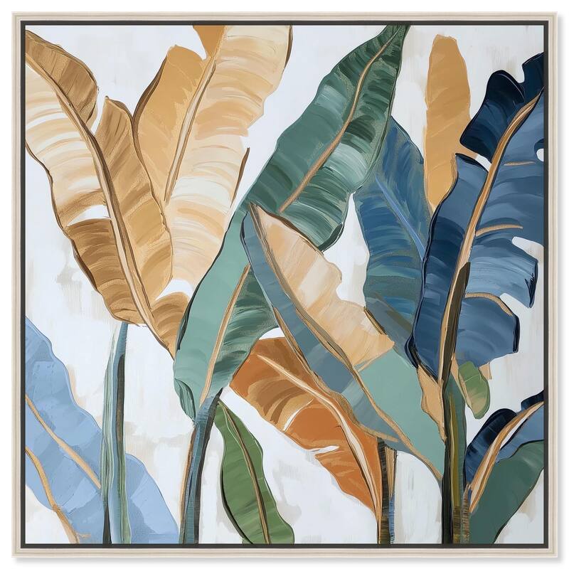 Paradise Fronds IV Canvas by Art Remedy - 24" x 24" - Silver