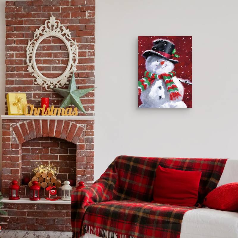 Snowman's Face by The Macneil Studio Canvas Art Print