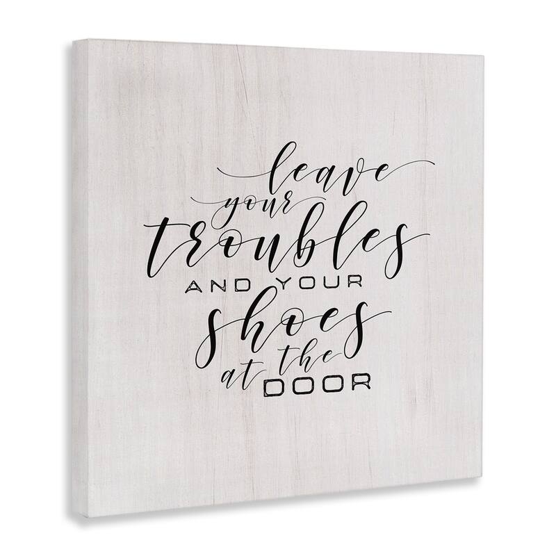 Stupell Leave Your Troubles and Shoes Canvas Wall Art