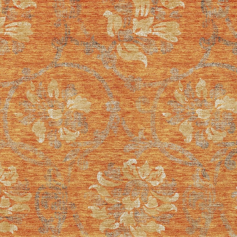 HomeRoots Floral Traditional Rectangle Outdoor Rug