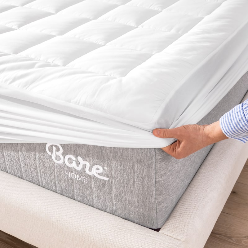Bare Home Deep Pocket Cotton Top Mattress Pad