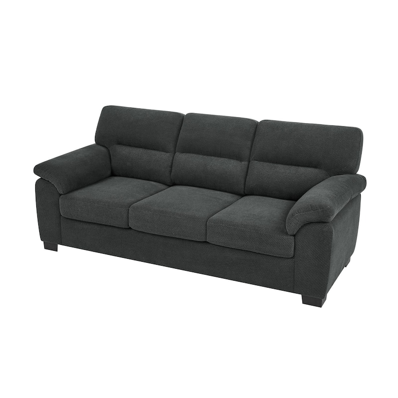 81" Modern Textured Fabric 3-Seater Sofa