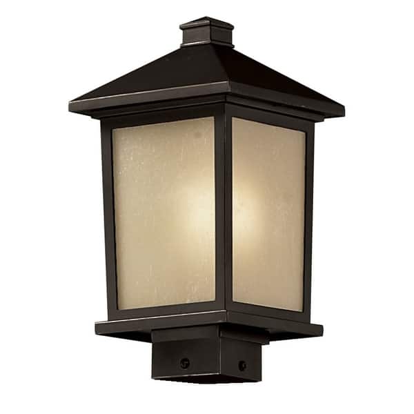 Z-Lite Holbrook 100-Watt 12-in Black Transitional Post Light Z-Lite Holbrook 100-Watt 12-in Black Transitional Post Light