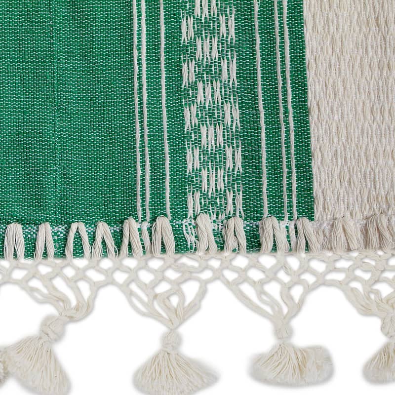 Novica Handmade Oaxaca Milpa Cotton Table Runner