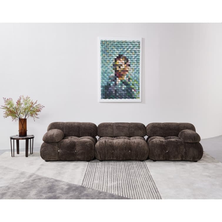 Belani 114'' Chenille Fabric Sofa