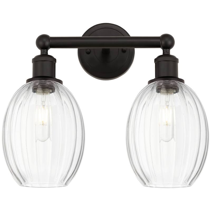Innovations Lighting 616-2W-13-16 Preston Vanity Preston 2 Light 16" - Oil Rubbed Bronze / Clear