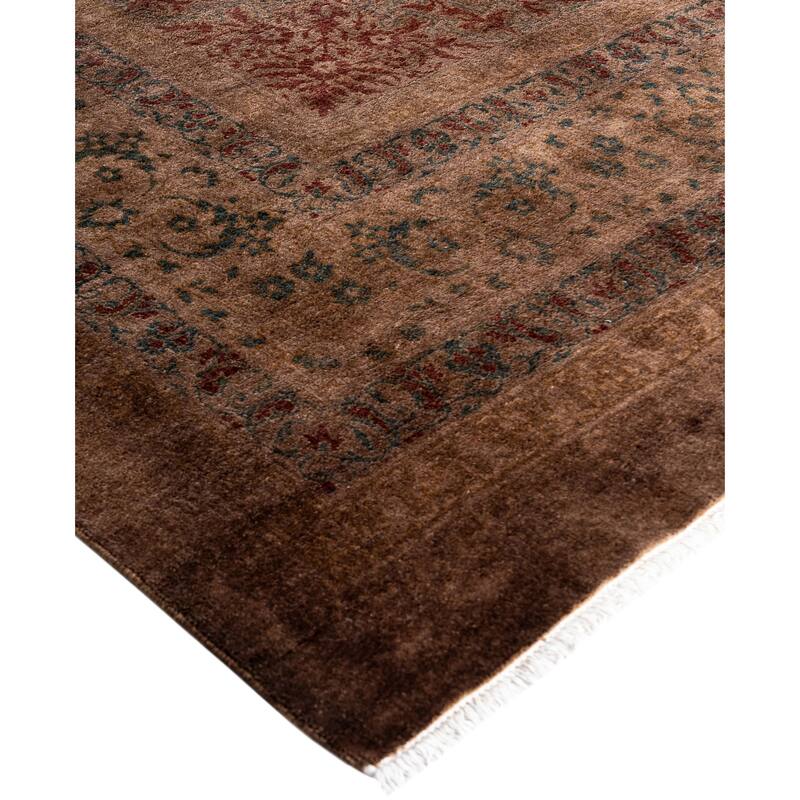 Overdyed One-of-a-Kind Hand-Knotted Area Rug - Brown - 9' 3" x 11' 9"
