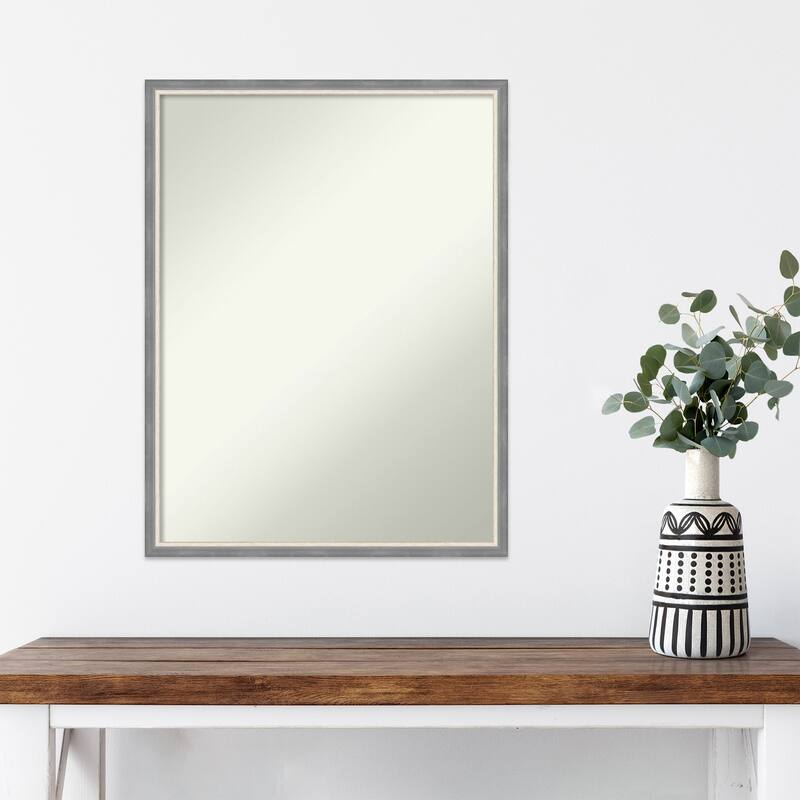 Theo Narrow Non-Beveled Wood Framed Wall Mirror