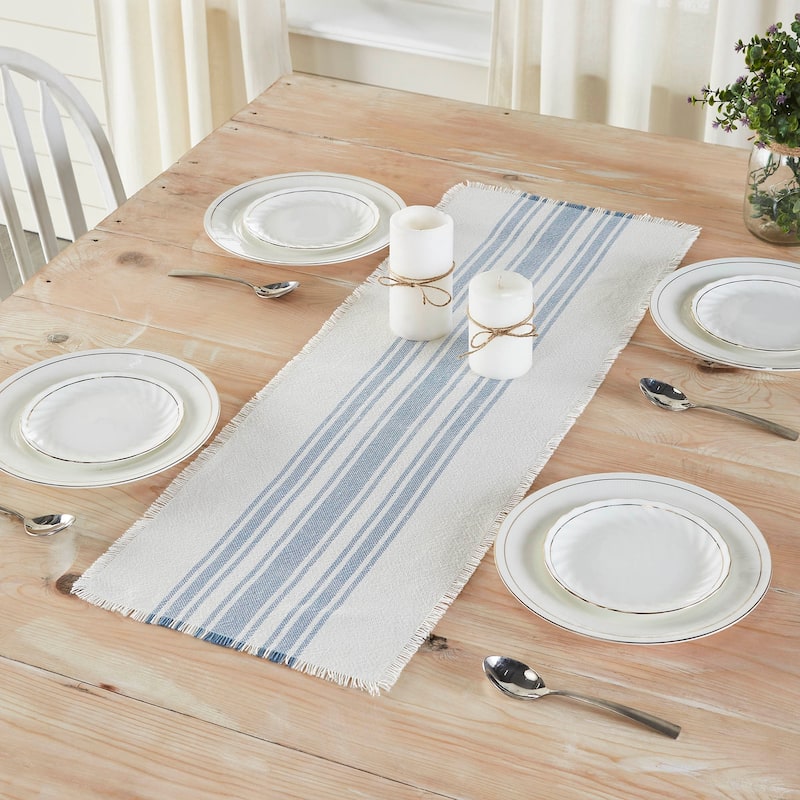 Antique White Stripe Runner