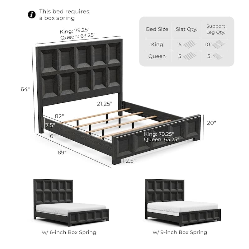 Furniture of America Durem Modern Classic Wood Panel Bed