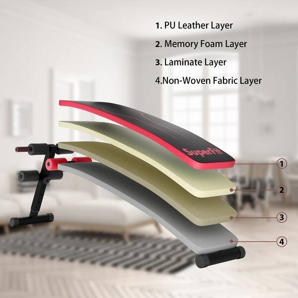 Shop Superfit Folding Weight Bench Adjustable Sit Up Board Workout