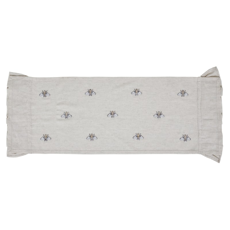 Embroidered Bee Runner 13x36