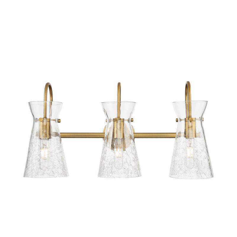 Innovations Lighting Nicole - 3 Light 24" Bath Vanity Light - Clear Shade - Brushed Brass