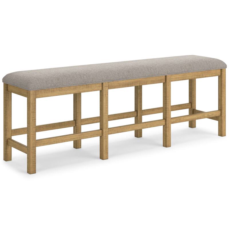 Signature Design by Ashley Havonplane Gray/Brown Counter Height Dining Table and 2 Bar stools and Bench