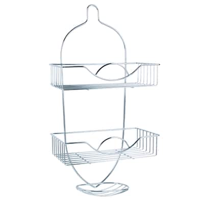 Bath Bliss Shower Caddy In Chrome - 10" x 5" x 20"