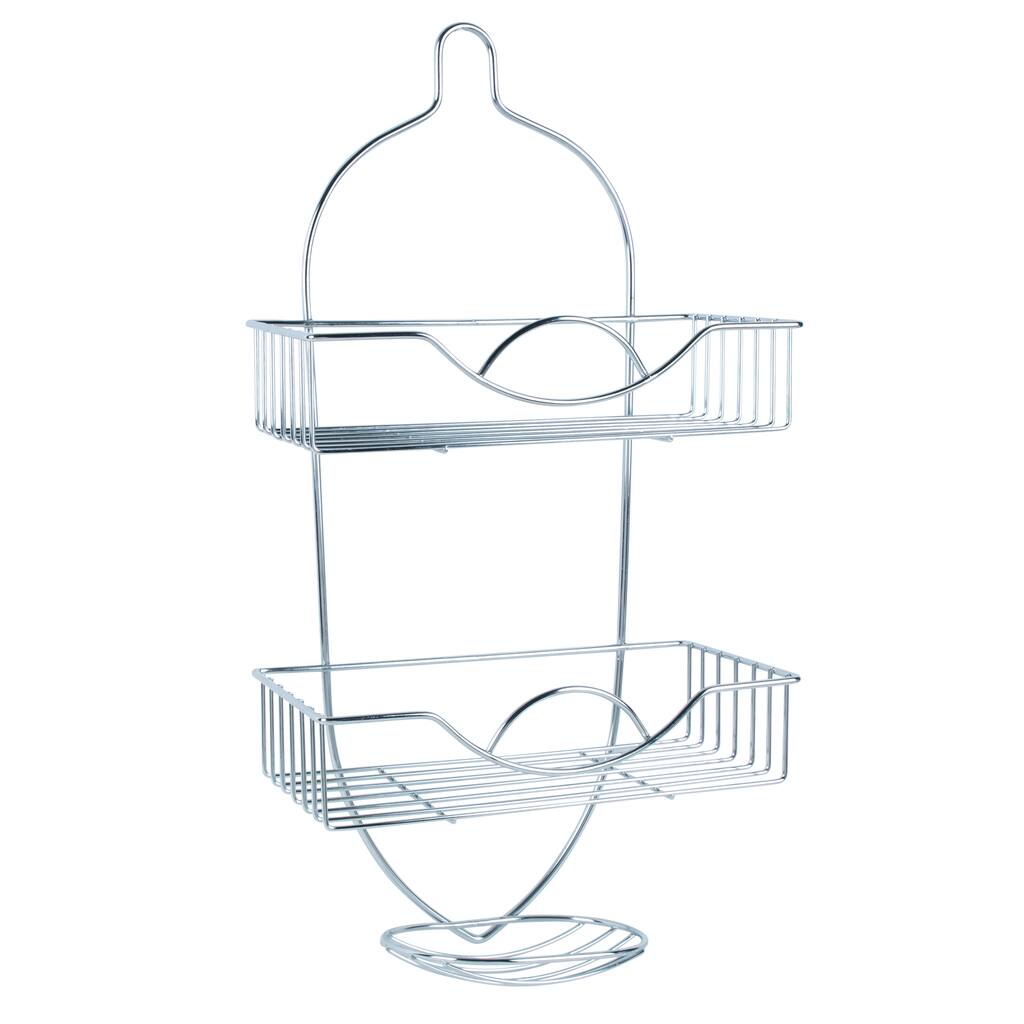 Bath Bliss Shower Caddy In Chrome - 10" x 5" x 20"