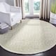 SAFAVIEH Handmade Cambridge Myrtis Moroccan Wool Rug - 6' x 6' Round - Light Green/Ivory