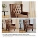 preview thumbnail 70 of 76, Button-Tufted Accent Chair Wingback Armchair - 38"H