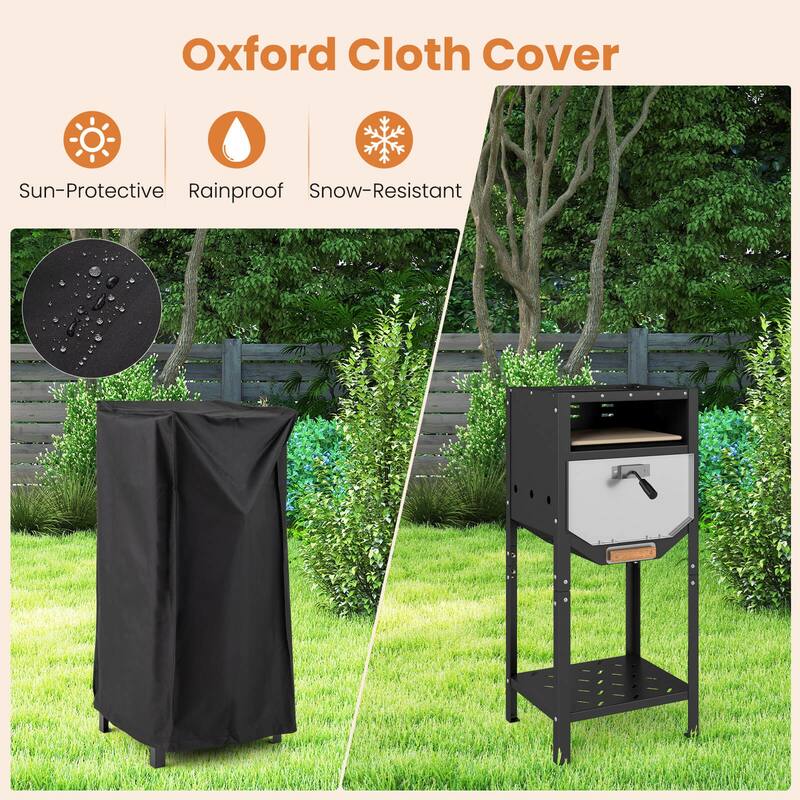 Costway 12" Outdoor Pizza Oven with Ash Tray & Wood Storage Pizza - See Details