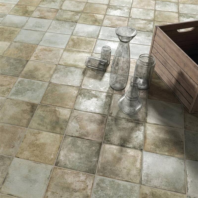 Merola Tile Kings Etna Sage 13-1/8" x 13-1/8" Ceramic Floor and Wall Tile
