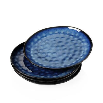 vancasso Starry 4-Piece Stoneware Dinner Plate Set, 11-Inch - round