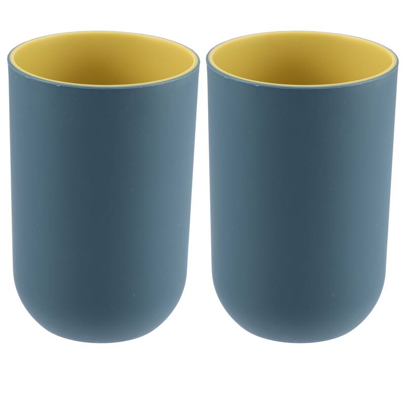 2Pcs Toothbrush Cup Bathroom Toothbrush Cup 4.33"x2.76" 350ml