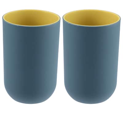 2Pcs Toothbrush Cup Bathroom Toothbrush Cup 4.33"x2.76" 350ml