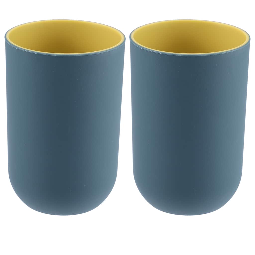 2Pcs Toothbrush Cup Bathroom Toothbrush Cup 4.33"x2.76" 350ml