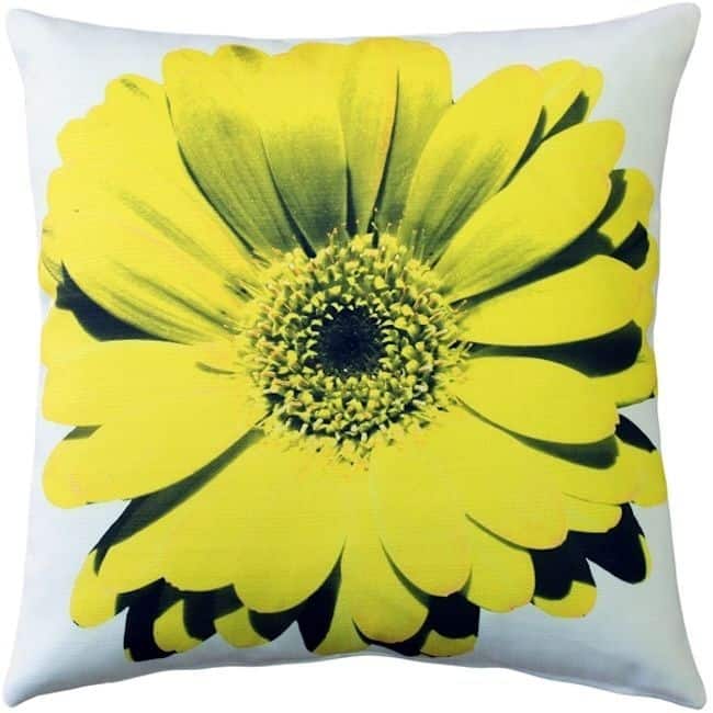 Bold Daisy Flower Throw Pillow