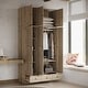 preview thumbnail 59 of 72, Rattan-Accented Wardrobe - Spacious Clothing Organizer with Style