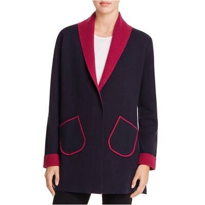 Finity Womens Lapel Cardigan Sweater,, Blue, Large