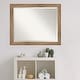 preview thumbnail 29 of 35, Beveled Wood Bathroom Wall Mirror - Owl Brown Narrow Frame