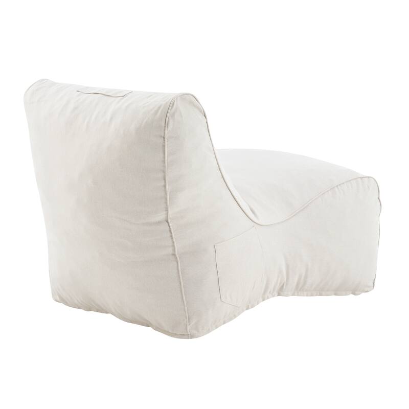 Christopher Knight Home - Moira Modern Outdoor Upholstered Bean Bag Chair with Shredded Foam Fill