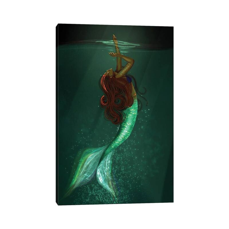 iCanvas "Black Girls Can Be Mermaids Too" by DeeLashee Artistry Canvas Print