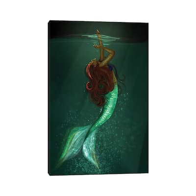 iCanvas "Black Girls Can Be Mermaids Too" by DeeLashee Artistry Canvas Print