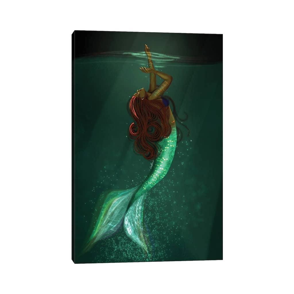 iCanvas "Black Girls Can Be Mermaids Too" by DeeLashee Artistry Canvas Print