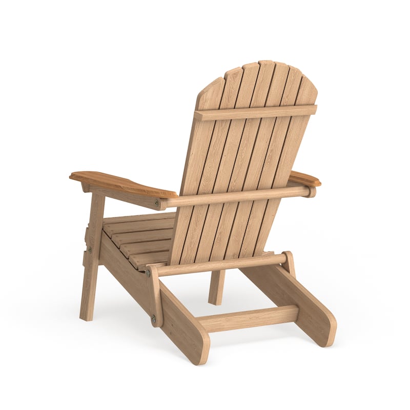 South Padre Natural Finish Foldable Adirondack Chair Kit by Havenside Home