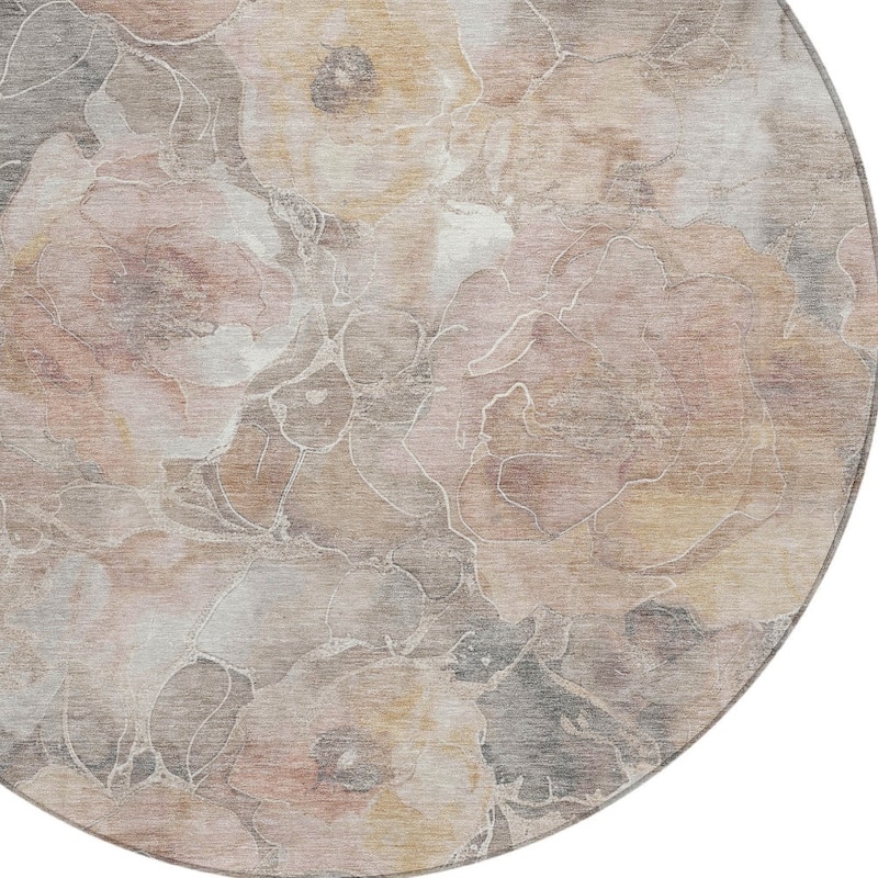 HomeRoots Floral Transitional Rectangle Outdoor Rug