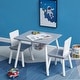 preview thumbnail 3 of 9, VECELO Kids Wood Table and Chair Set (2 Chairs Included)