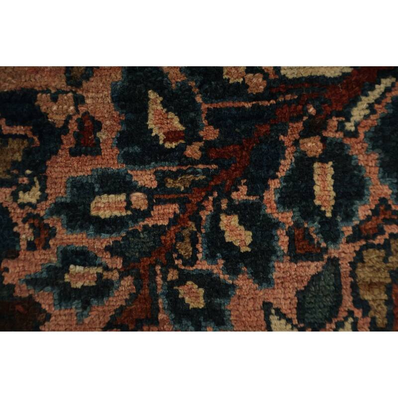Hand Knotted Oriental 100% Wool Carpet Traditional Floral Oranges & Rust Lilian Area Rug - 11' 3'' X 8' 5''