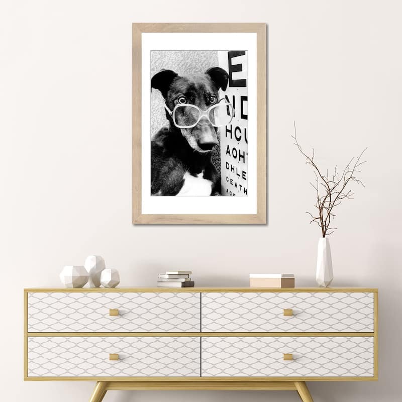 iCanvas "Greyhound Wearing Glasses February 1987" by Rue Des Archives