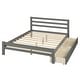 preview thumbnail 4 of 8, Wood Platform Bed with Storage Drawers Full Size