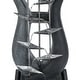 preview thumbnail 6 of 5, Silver and Grey Modern Abstract Metal Floral Cement Outdoor Fountain - 37" H