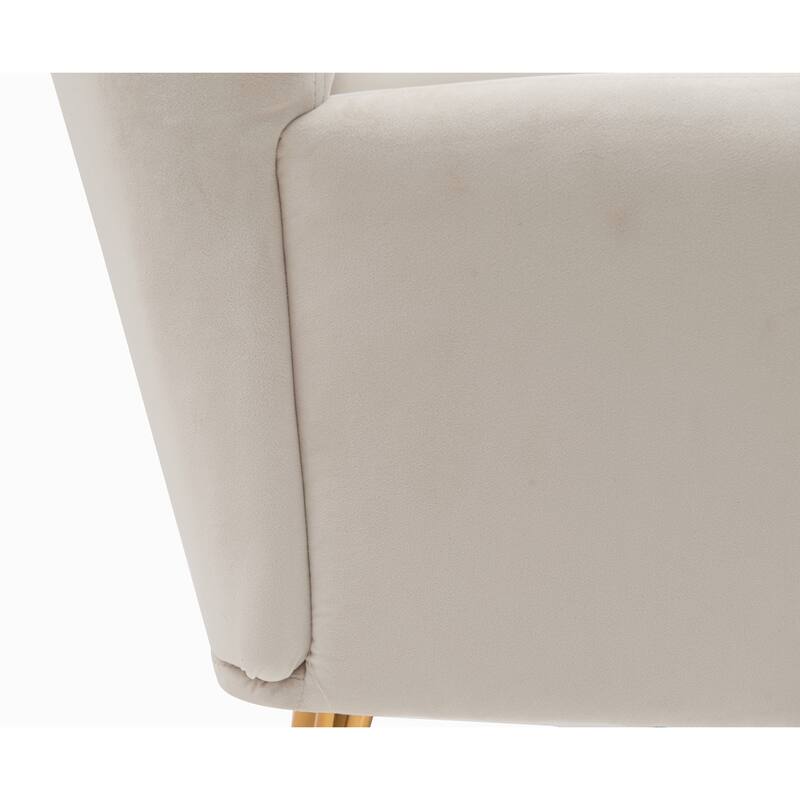 Mid Century Wingback Upholstered Accent Chair